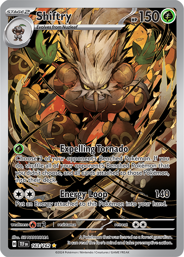 Carta Pokémon Shiftry (IR) 163/162 del set Temporal Forces de Pokémon TCG en Thunder Cards