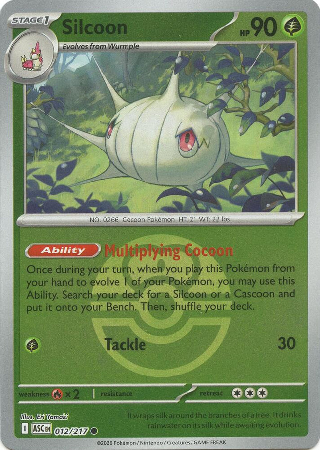 Carta Pokémon Silcoon 012/217 - Ascended Heroes - Thunder Cards