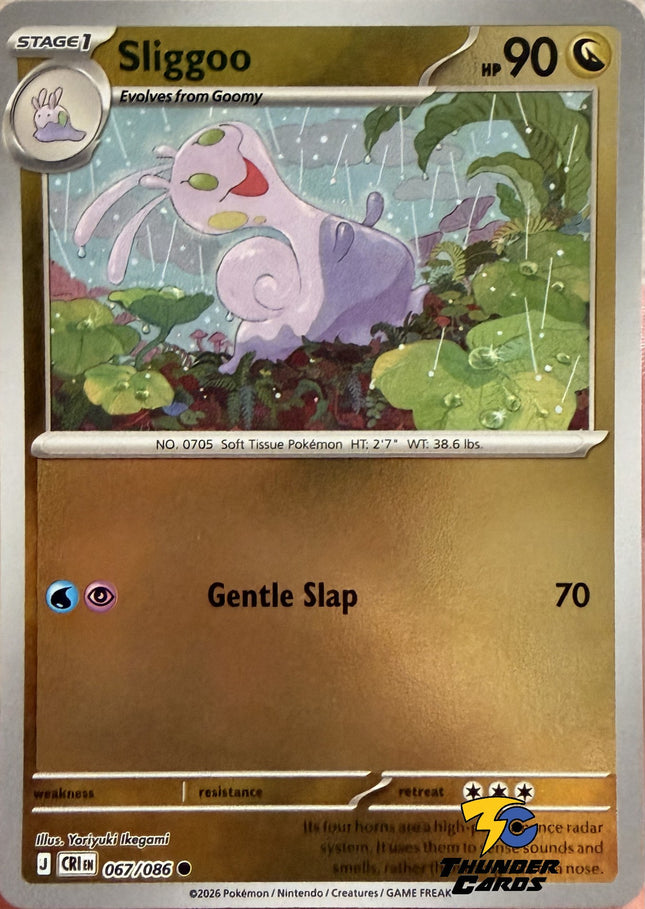 Carta Individual Pokémon Sliggoo Reverse 067/086, Stage 1 Pokémon 90 HP, set Chaos Rising, Ilustración de Yoriyuki Ikegami - Thunder Cards México
