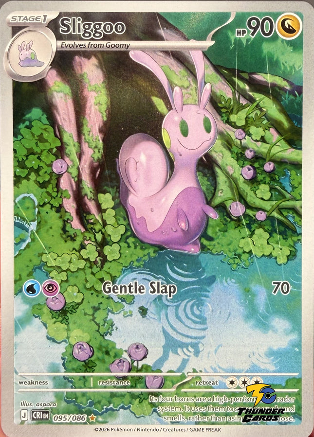 Carta Individual Pokémon Sliggoo Ilustración Especial 095/086, Stage 1 Pokémon 90 HP, set Chaos Rising, Ilustración de aspara - Thunder Cards México