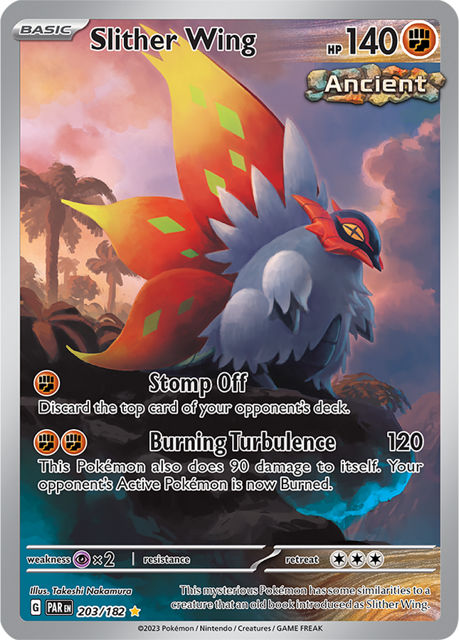 Carta Individual Pokémon Slither Wing Illustration Rare 205/182, Trainer, set Paradox Rift- Thunder Cards México