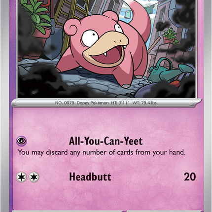 Carta individual Pokémon Slowpoke 029/084, set Pitch Black, en Thunder Cards México 