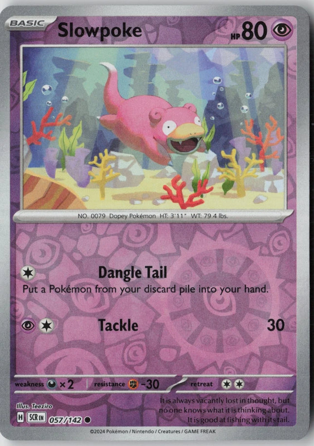Carta Pokémon Slowpoke (Reverse) 057/142 del set Stellar Crown de Pokémon TCG en Thunder Cards