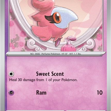 Carta Individual Pokémon Spritzee 035/088, BASIC Pokémon 70 HP, set Perfect Order, Ilustración de Pani Kobayashi - Thunder Cards México