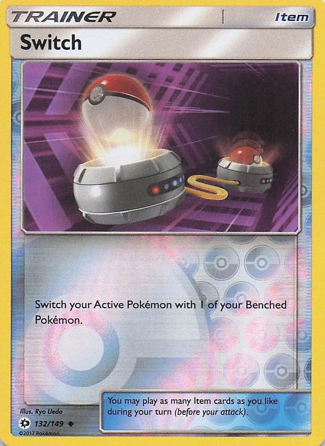 Carta Individual Pokémon 
Switch Reverse 132/149 Sun & Moon, en Thunder Cards México