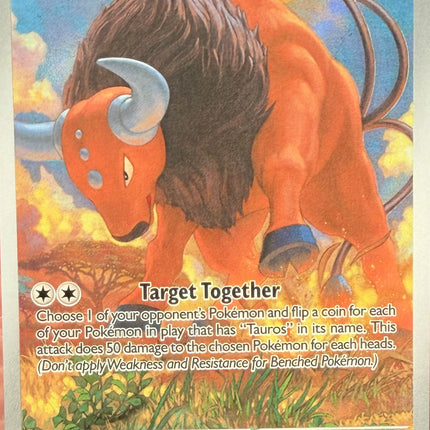 Carta Individual Pokémon Tauros Ilustración Especial 096/086, BASIC Pokémon 130 HP, set Chaos Rising, Ilustración de Tsuyoshi Nagano - Thunder Cards México
