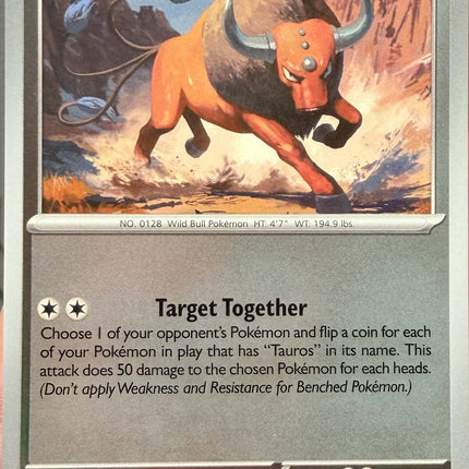Carta Individual Pokémon Tauros Reverse 069/086, BASIC Pokémon 130 HP, set Chaos Rising, Ilustración de Satoshi Ito - Thunder Cards México
