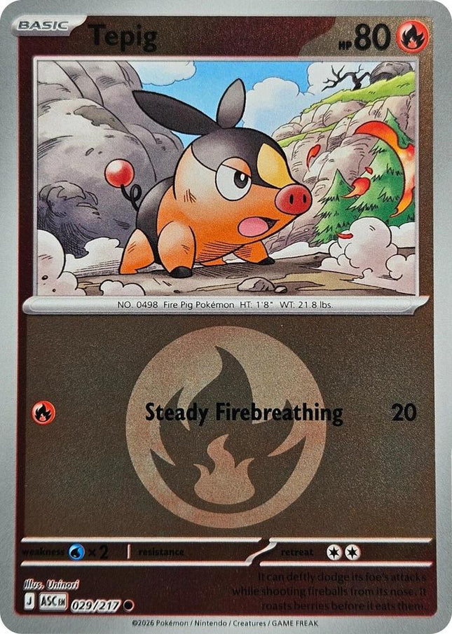 Carta Pokémon Tepig 029/217 - Ascended Heroes - Thunder Cards