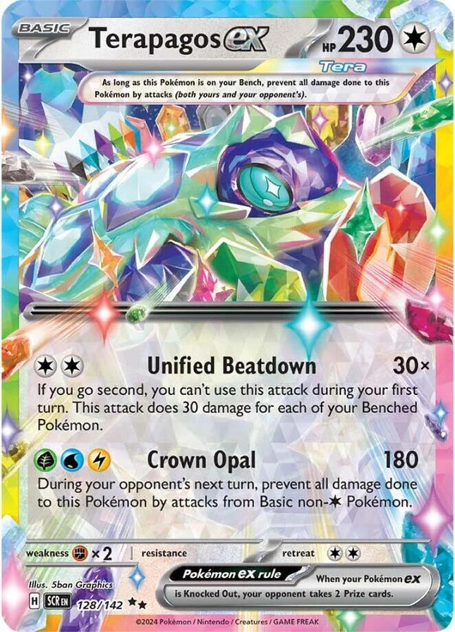 Carta Pokémon Terapagos EX 128/142 del set Stellar Crown de Pokémon TCG en Thunder Cards