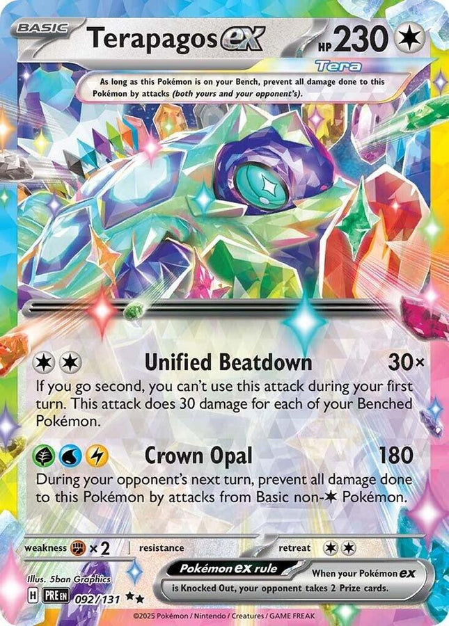 Carta Pokémon Terapagos EX 092/131 del set Prismatic Evolutions de Pokémon TCG en Thunder Cards México