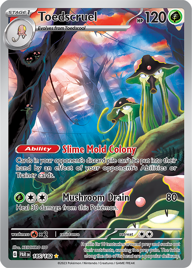 Carta Individual Pokémon Toedscruel Illustration Rare 185/182, Trainer, set Paradox Rift- Thunder Cards México