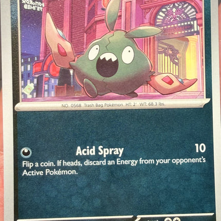 Carta Individual Pokémon Trubbish Reverse 056/086, BASIC Pokémon 70 HP, set Chaos Rising, Ilustración de Souchirou Gunjima - Thunder Cards México