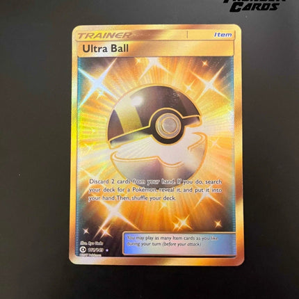 Carta Individual Pokémon Ultra Ball Hyper Rare (HR) 161/149, Supporter Trainer, set Sun & Moon Base Set, Ilustración de Ryo Ueda - Thunder Cards México