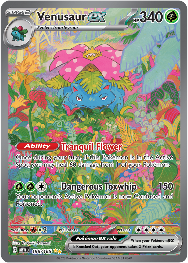 Carta Pokémon Venusaur EX (SIR) 198/165 del set 151 de Pokémon TCG en Thunder Cards