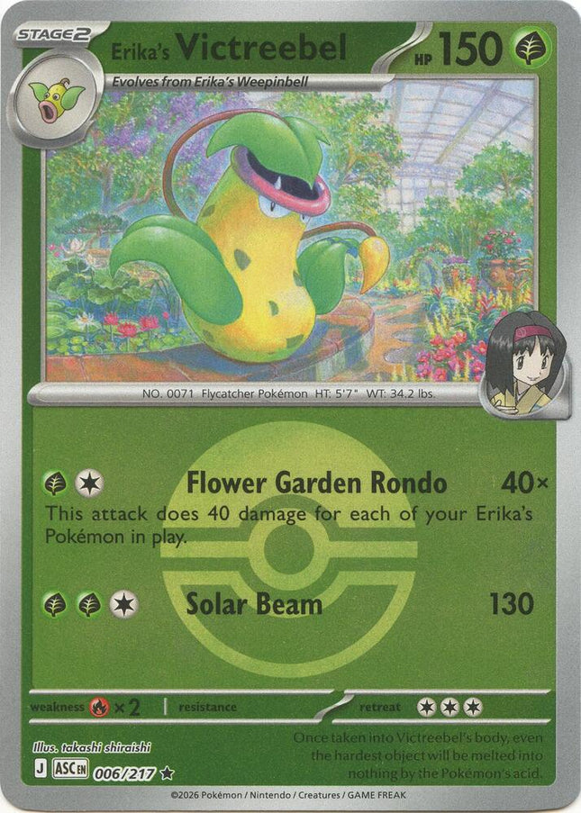 Carta Pokémon Erika's Victreebel 006/217 - Ascended Heroes - Thunder Cards