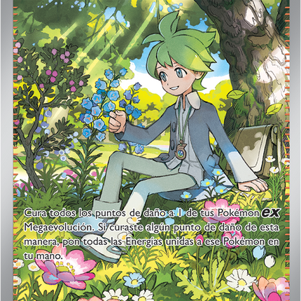 Carta Individual Pokémon Trainer Compasión de Wally 186/132, Supporter Trainer, set Mega Evolution, Ilustración de Jiro Sasuma- Thunder Cards México Carta en Español