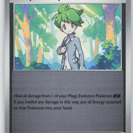 Carta Individual Pokémon Trainer Wally's  Compassion Reverse 132/132, Supporter Trainer, set Mega Evolution, Ilustración de Iori Suzuki - Thunder Cards México