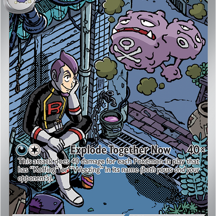 Carta Pokémon Team Rocket's Weezing (IR) 199/182 del set Destined Rivals de Pokémon TCG en Thunder Cards