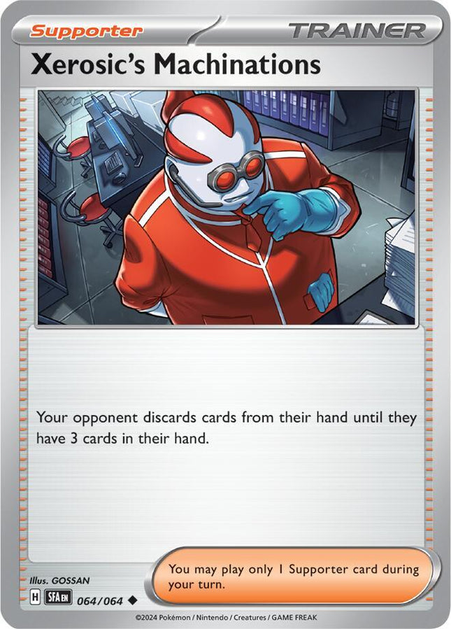 Carta Pokémon Xerosic's Machinations 064/064 del set Shrouded Fable de Pokémon TCG en Thunder Cards