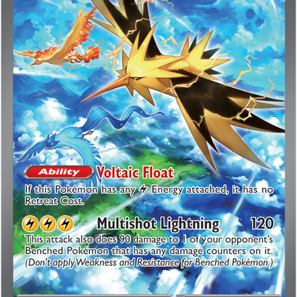 Carta Pokémon Zapdos EX (SIR) 202/165 del set 151 de Pokémon TCG en Thunder Cards